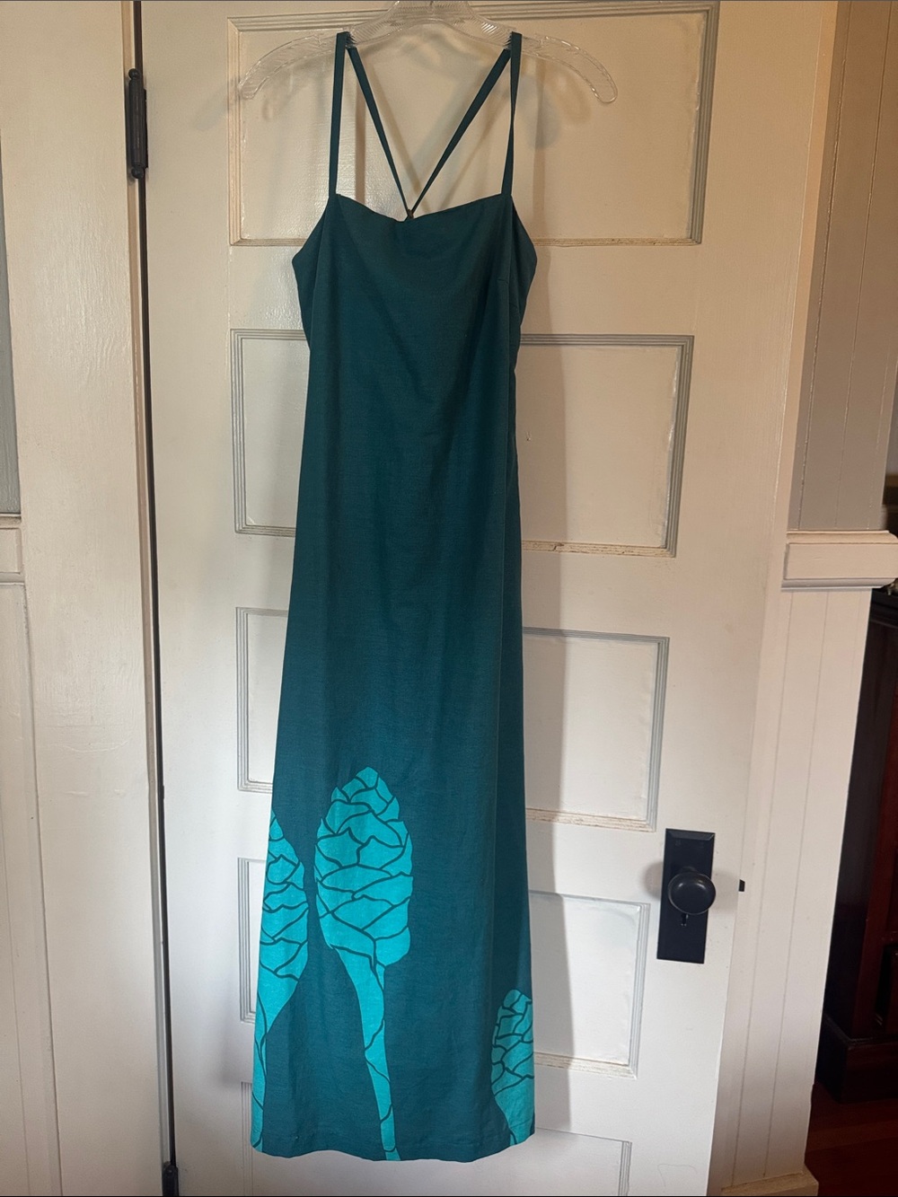 Sig Zane Teal Maxi Dress with Turquoise Torch Ginger hem